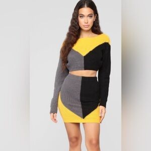 Sweater and Skirt Set